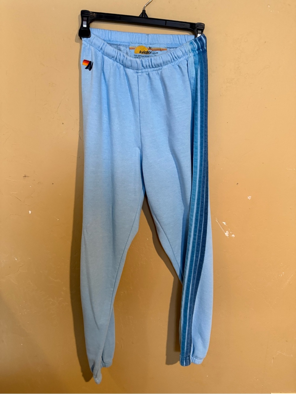 Aviator Nation Blue Stripped Sweatpants Size XS